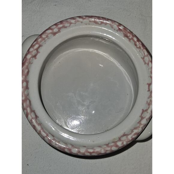 Stoneware Small Serving Casserole Dish Or Sugar Bowl 1 Pint Pink Heart - Picture 4 of 4